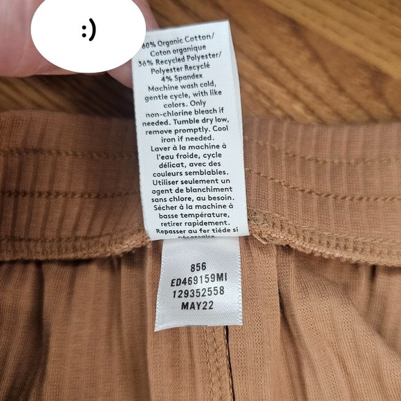 NWT! Open Edit by Nordstrom Ribbed Knit Organic Cotton Wide Leg Casual Pants, M - Picture 8 of 9